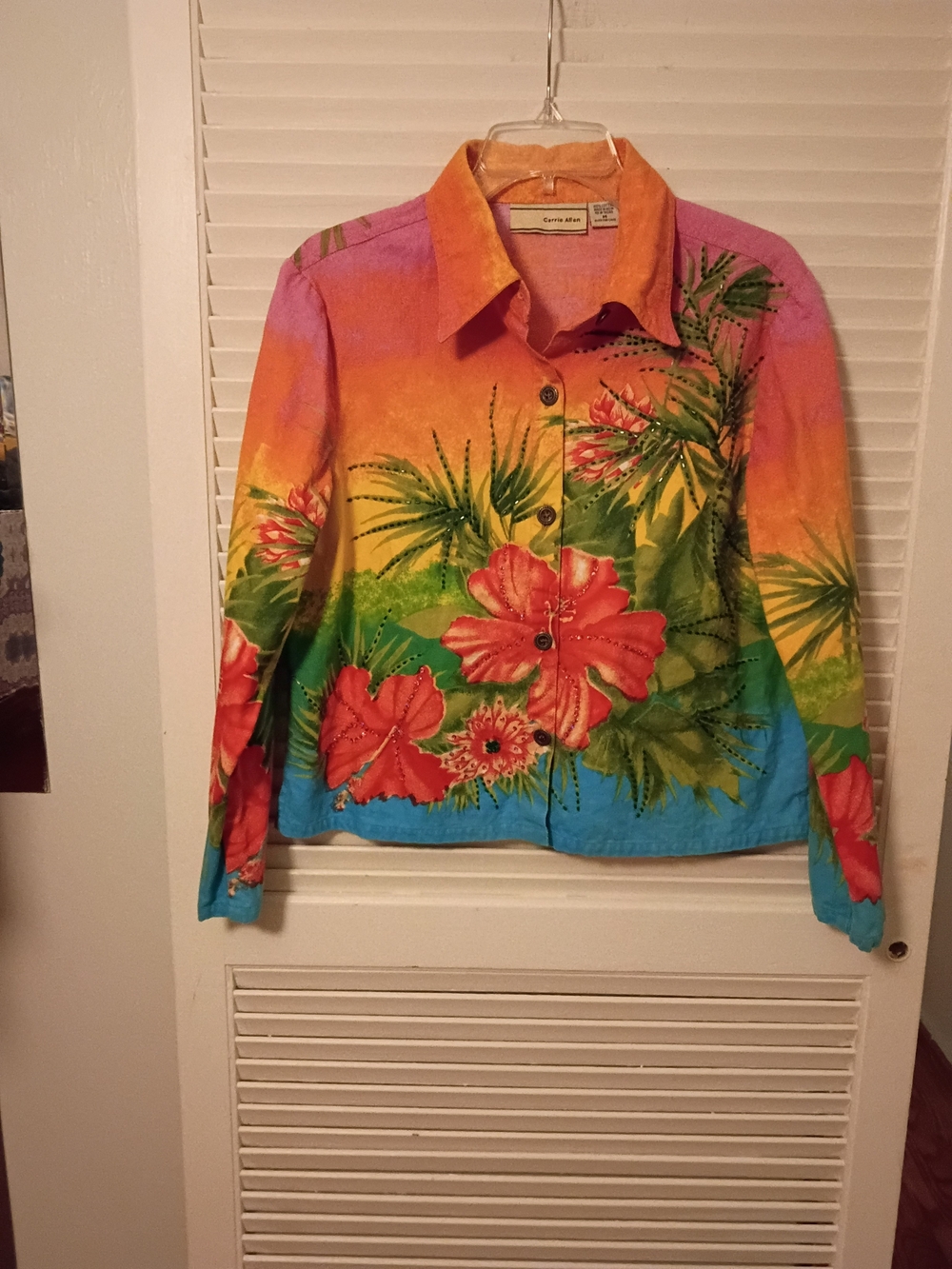 Carrie Allen Pink-Orange Gradient Shirt - Picture 2 of 5